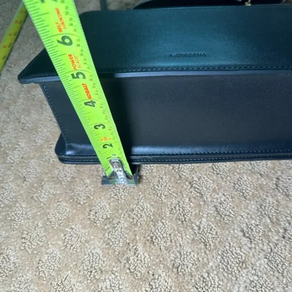 Retro Style Leather L'Festin Top Handle Shoudler Bag with Gold Hardware - Black - Picture 5 of 11